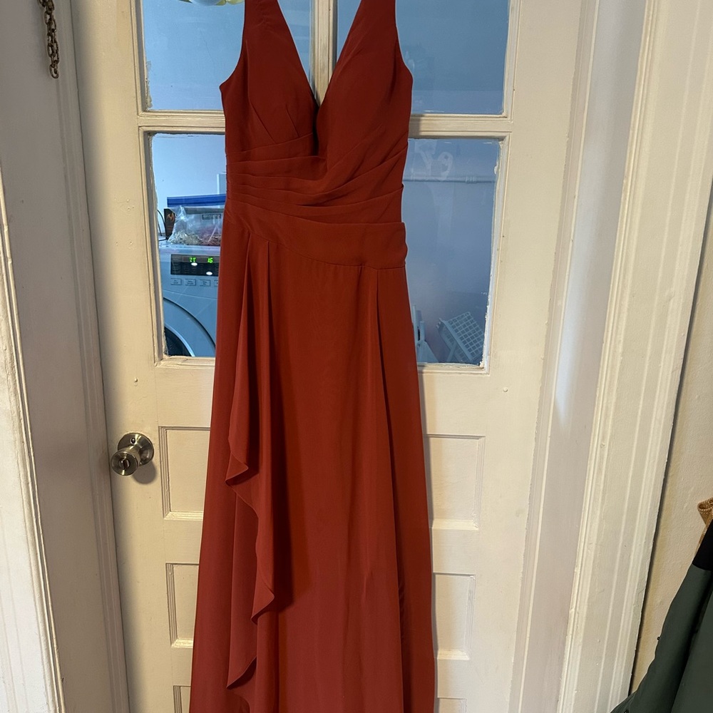 Azazie terracotta dress size C
